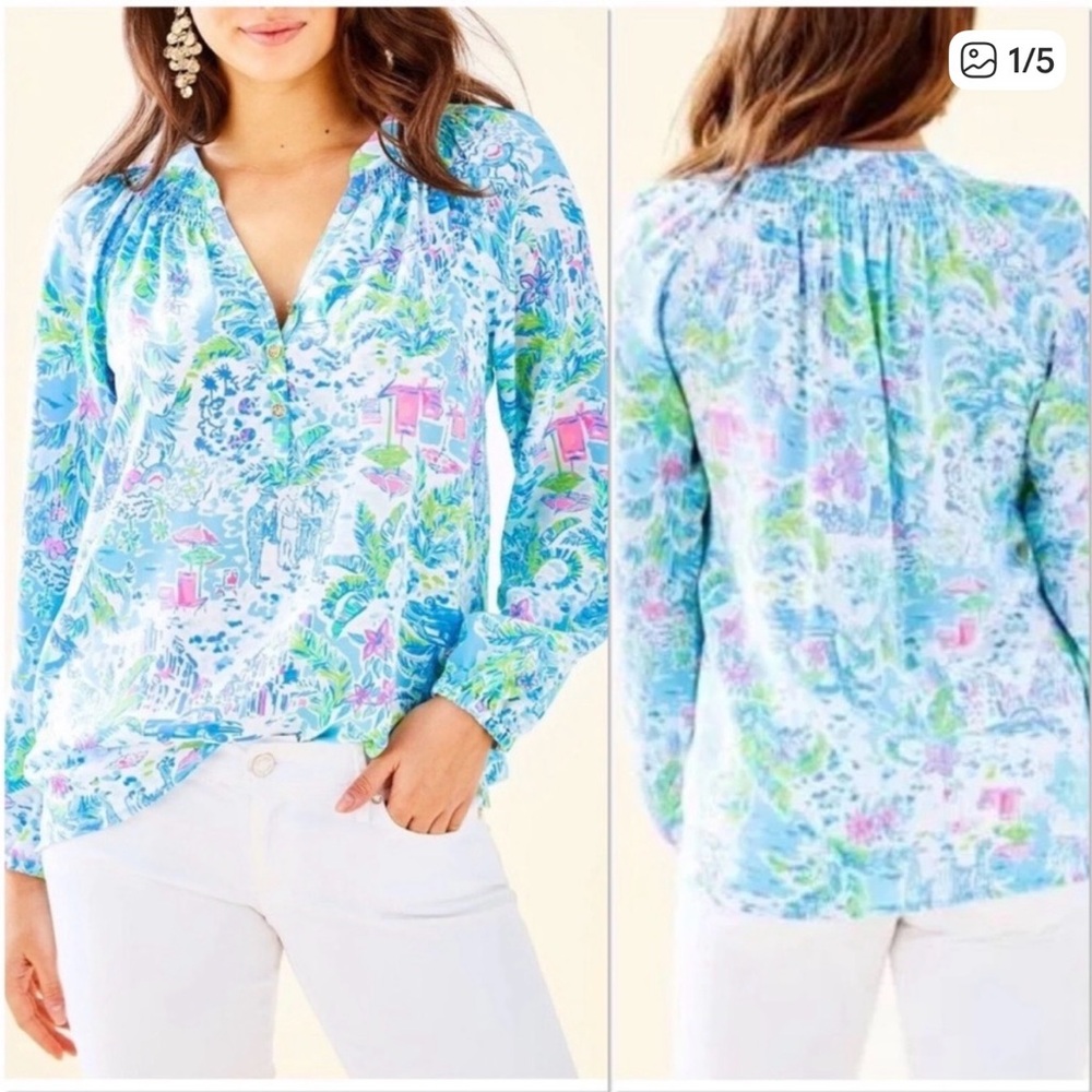 Lilly Pulitzer Elsa 100% Silk, Sz Small